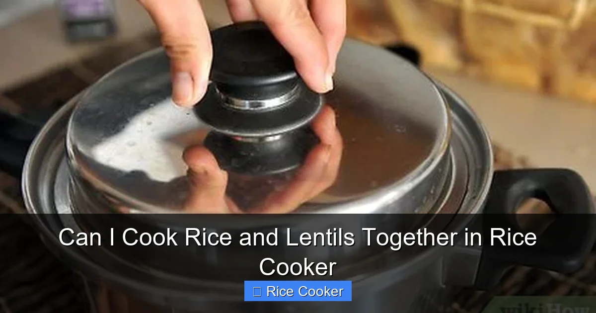 Can I Cook Rice and Lentils Together in Rice Cooker