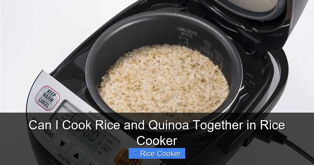 Can I Cook Rice and Quinoa Together in Rice Cooker