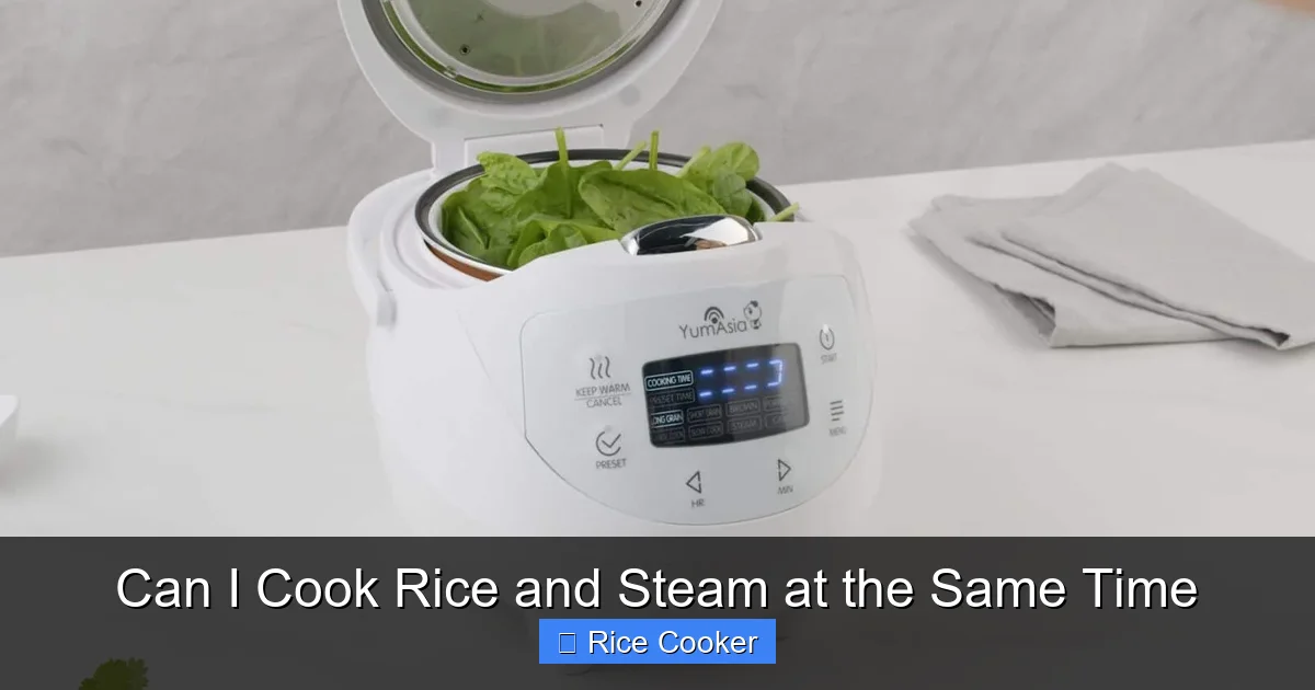 Can I Cook Rice and Steam at the Same Time