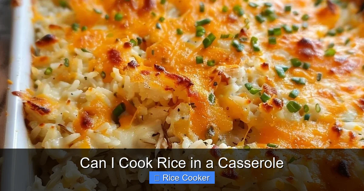 Can I Cook Rice in a Casserole