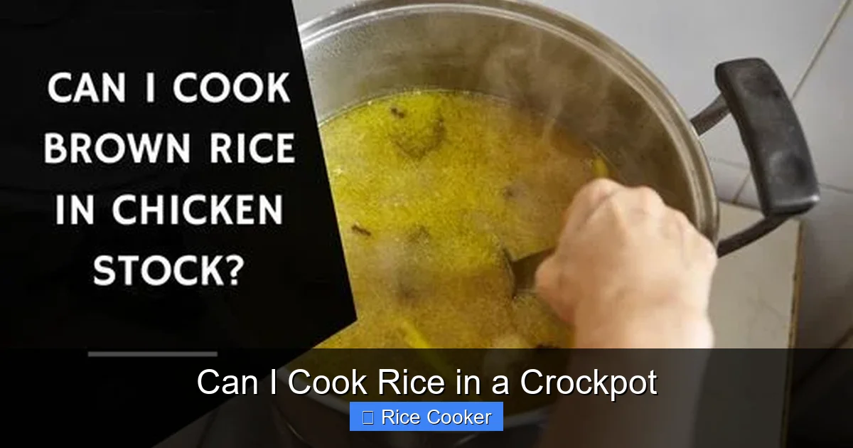 Can I Cook Rice in a Crockpot