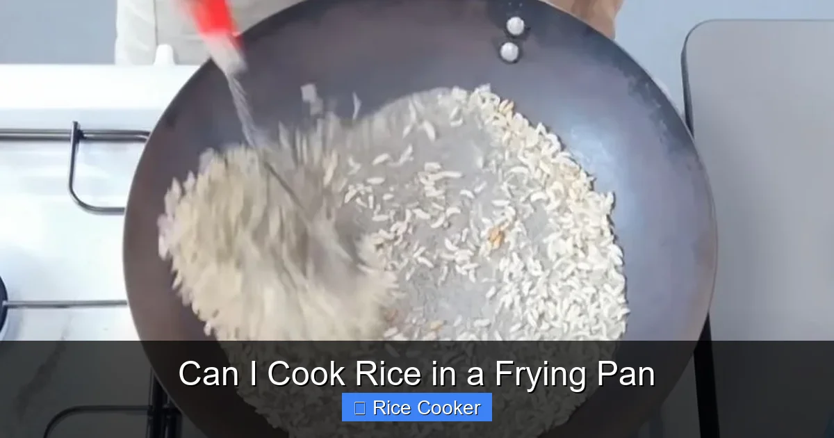 Can I Cook Rice in a Frying Pan