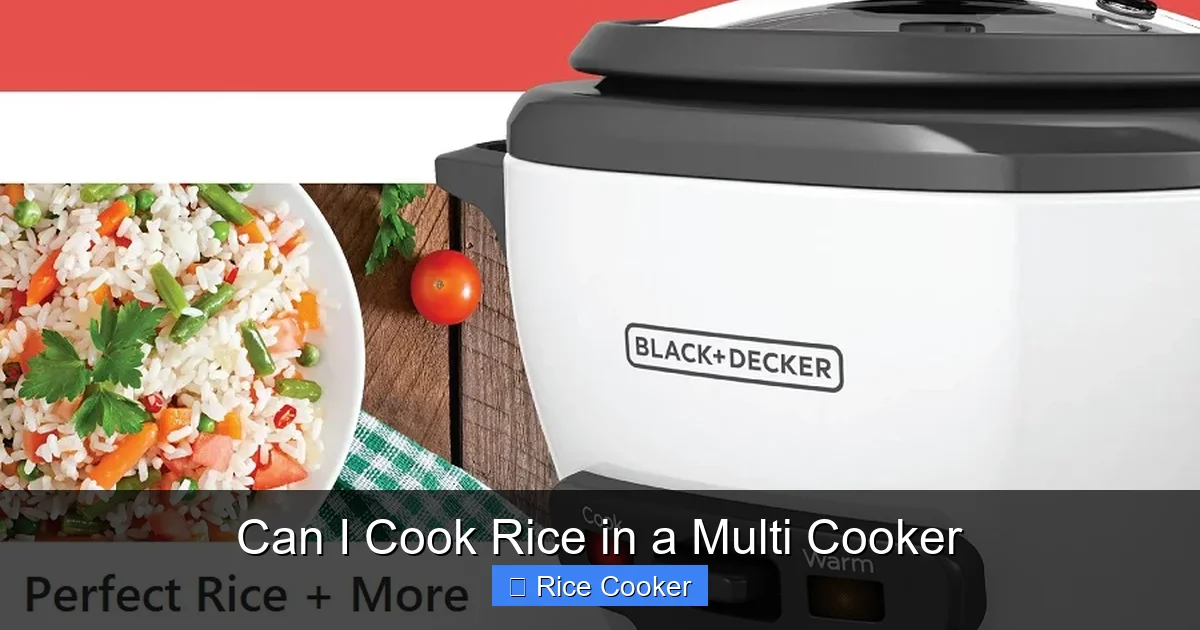 Can I Cook Rice in a Multi Cooker