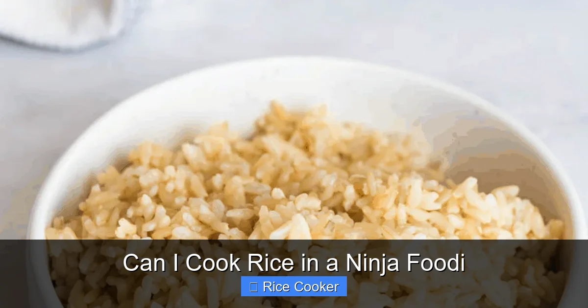 Can I Cook Rice in a Ninja Foodi