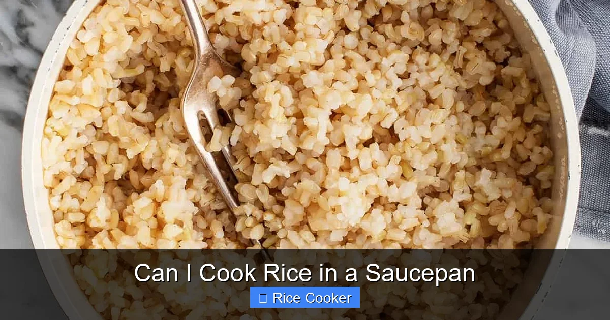 Can I Cook Rice in a Saucepan