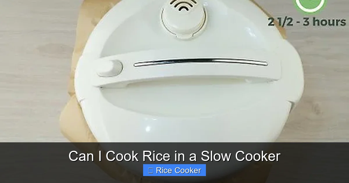 Can I Cook Rice in a Slow Cooker