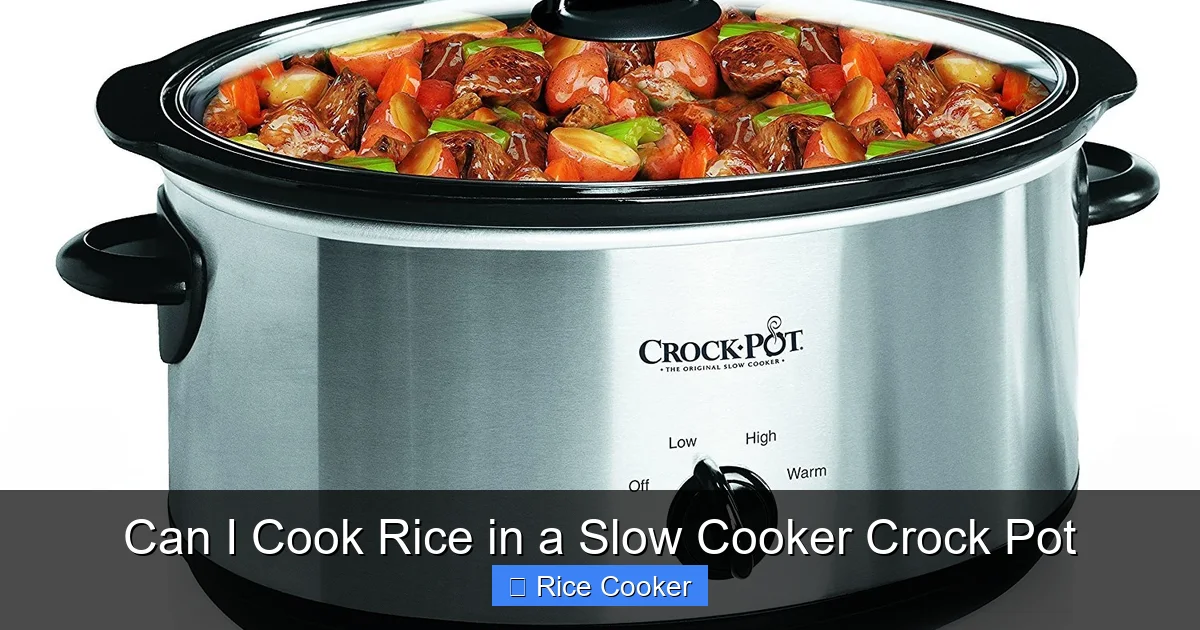 Can I Cook Rice in a Slow Cooker Crock Pot