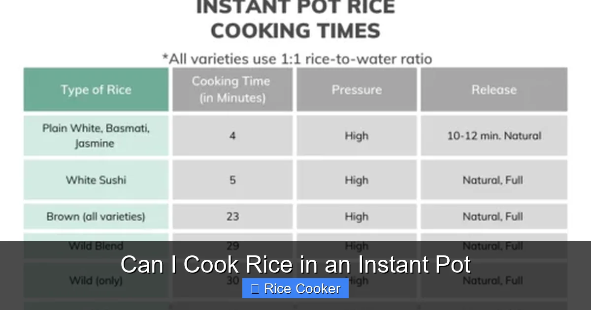 Can I Cook Rice in an Instant Pot