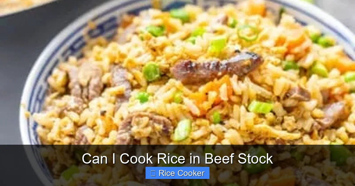 Can I Cook Rice in Beef Stock