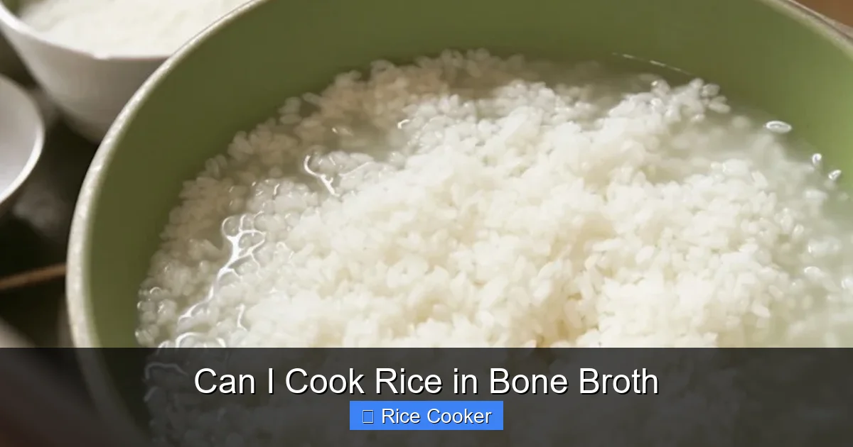Can I Cook Rice in Bone Broth