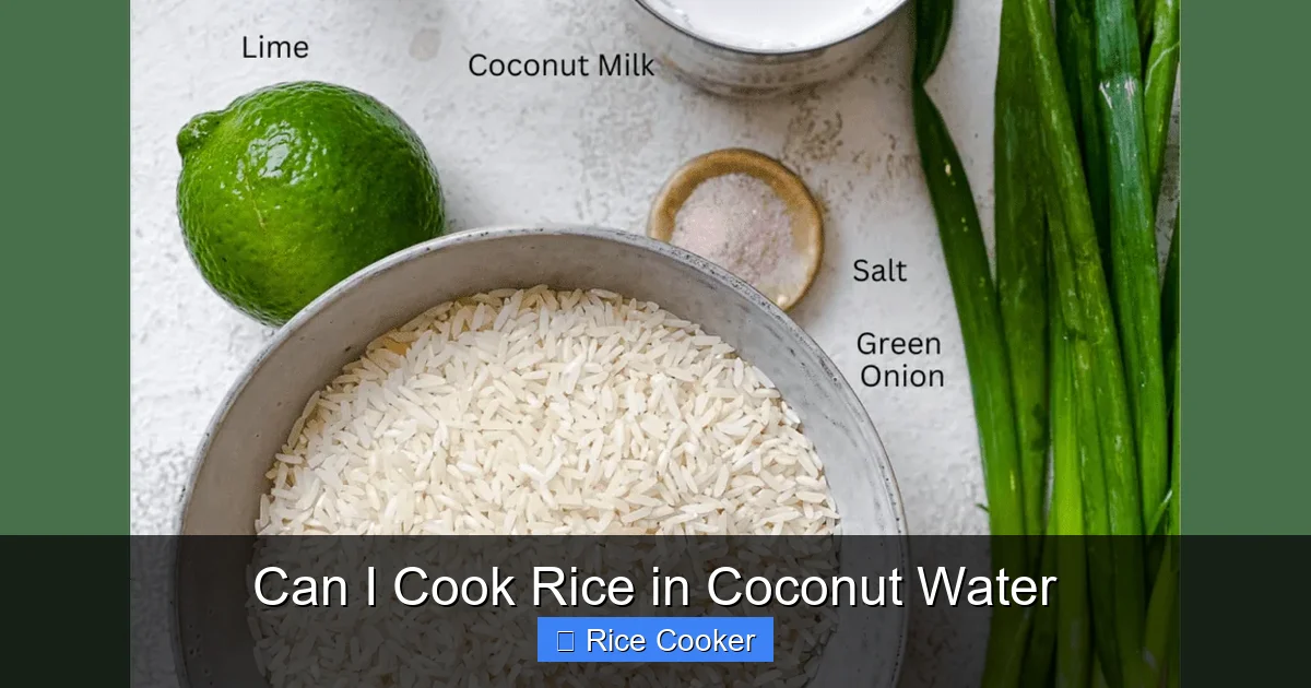 Can I Cook Rice in Coconut Water