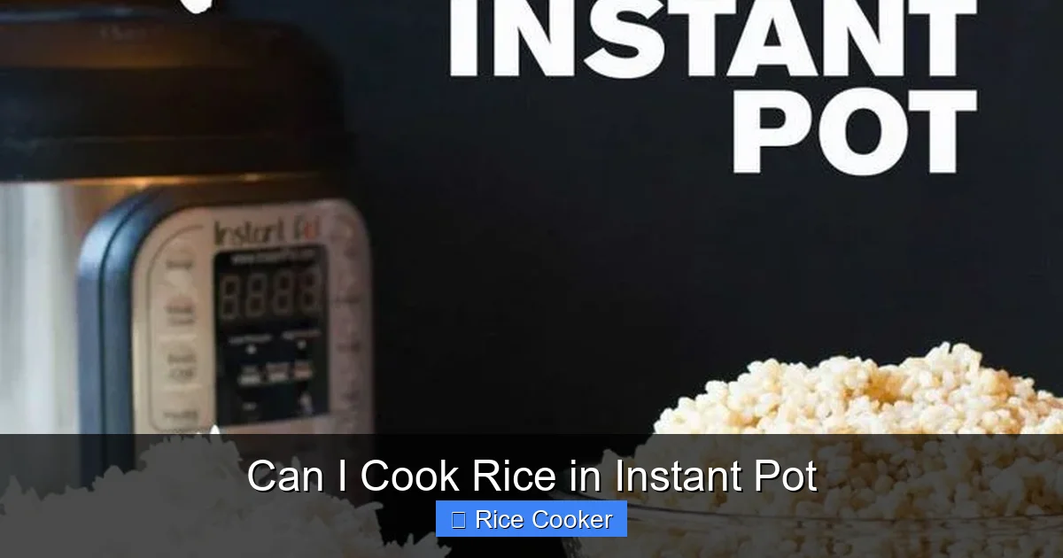 Can I Cook Rice in Instant Pot