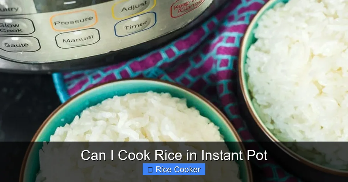 Can I Cook Rice in Instant Pot