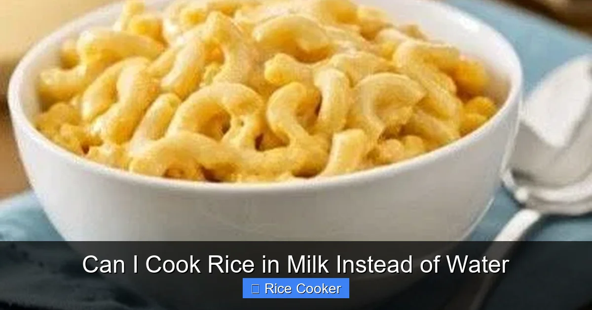 Can I Cook Rice in Milk Instead of Water