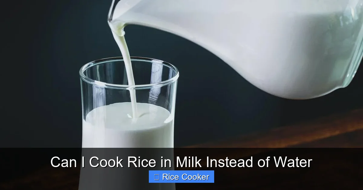 Can I Cook Rice in Milk Instead of Water