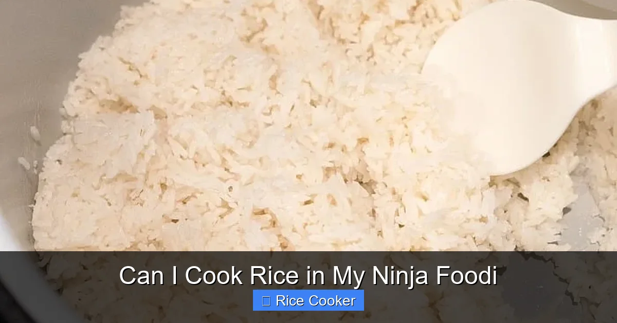 Can I Cook Rice in My Ninja Foodi