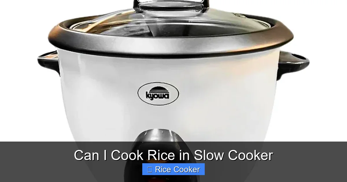 Can I Cook Rice in Slow Cooker