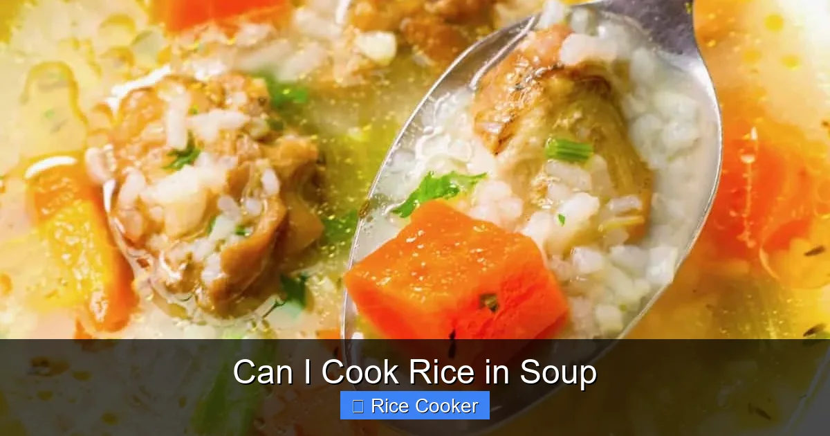 Can I Cook Rice in Soup