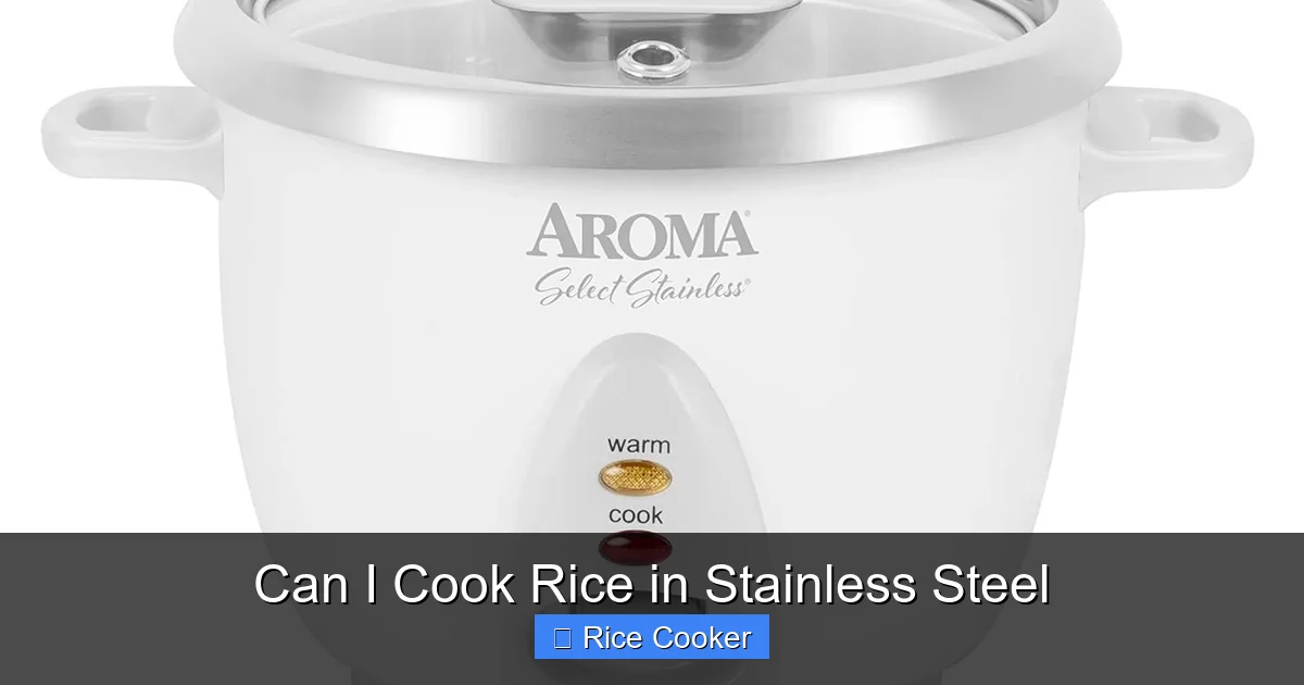 Can I Cook Rice in Stainless Steel