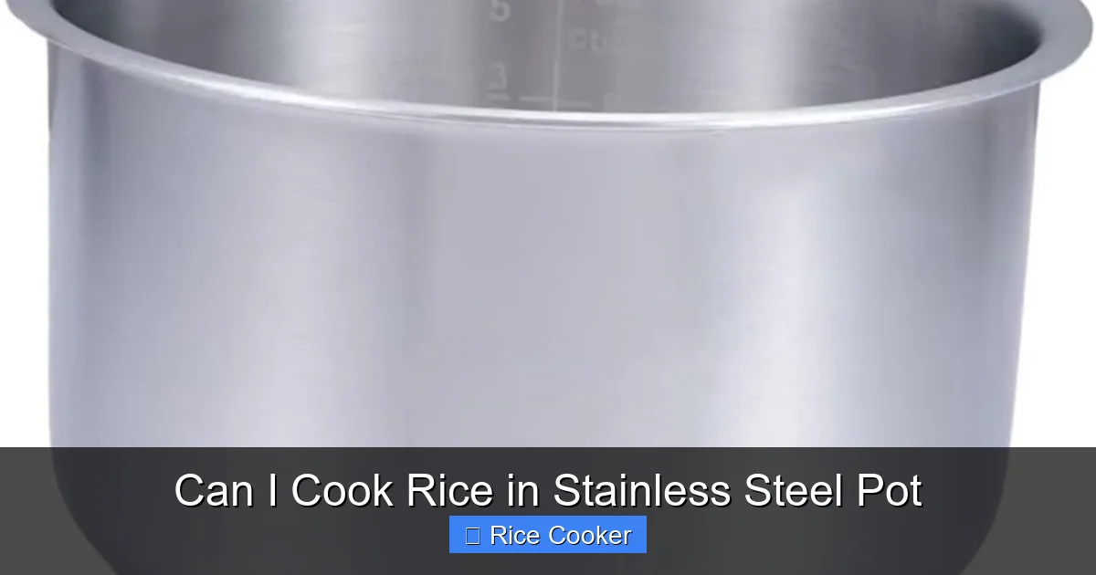 Can I Cook Rice in Stainless Steel Pot