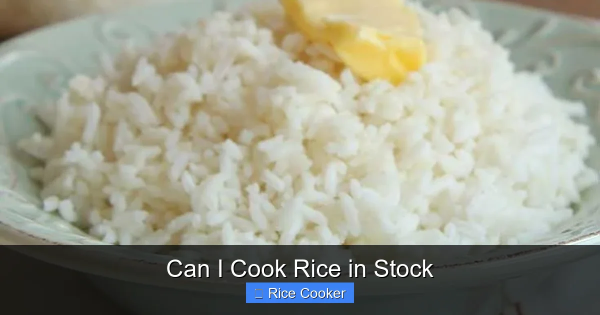 Can I Cook Rice in Stock
