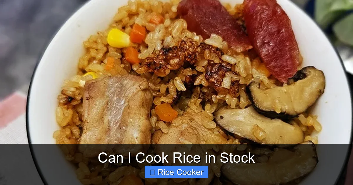 Can I Cook Rice in Stock