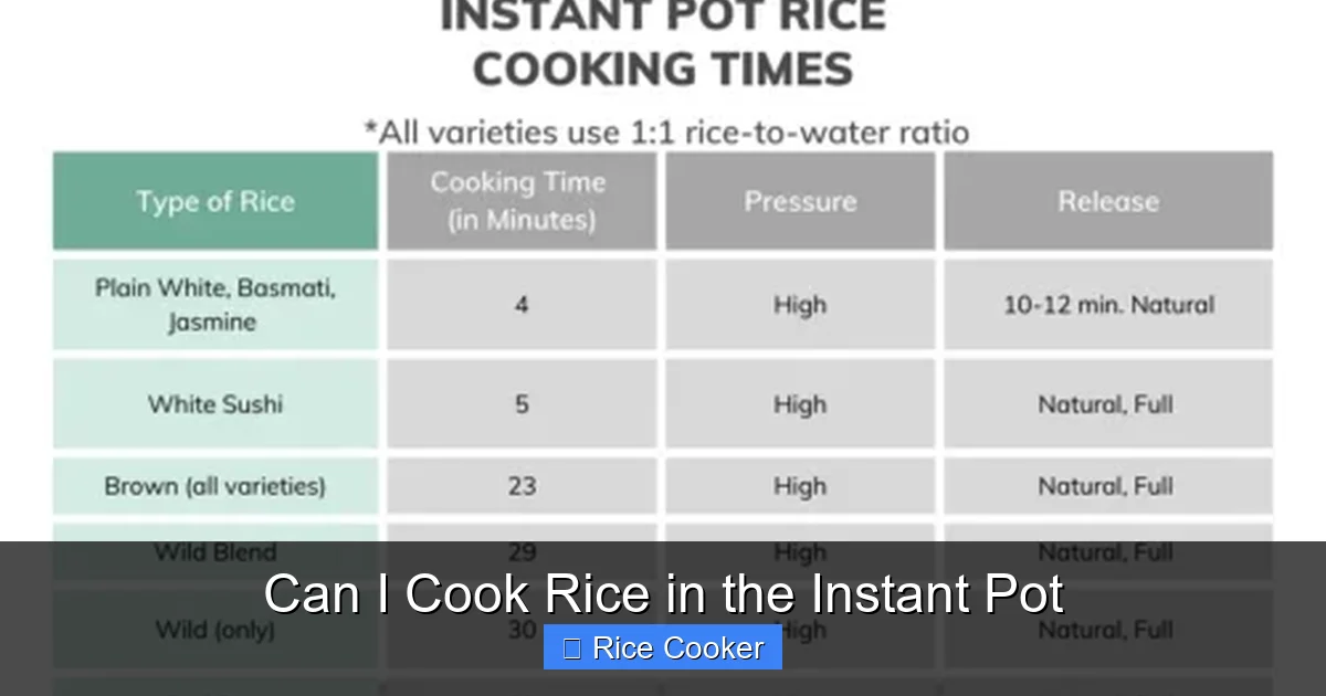Can I Cook Rice in the Instant Pot