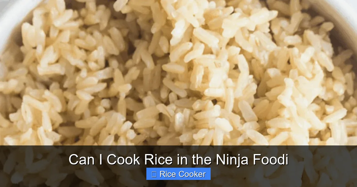 Can I Cook Rice in the Ninja Foodi