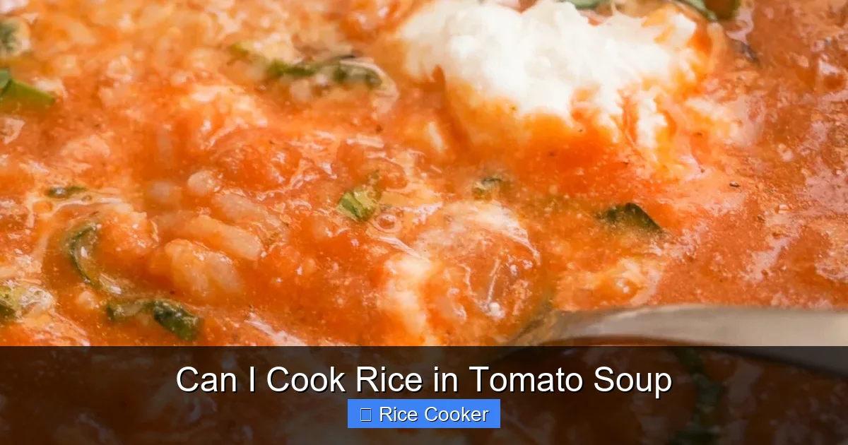 Can I Cook Rice in Tomato Soup