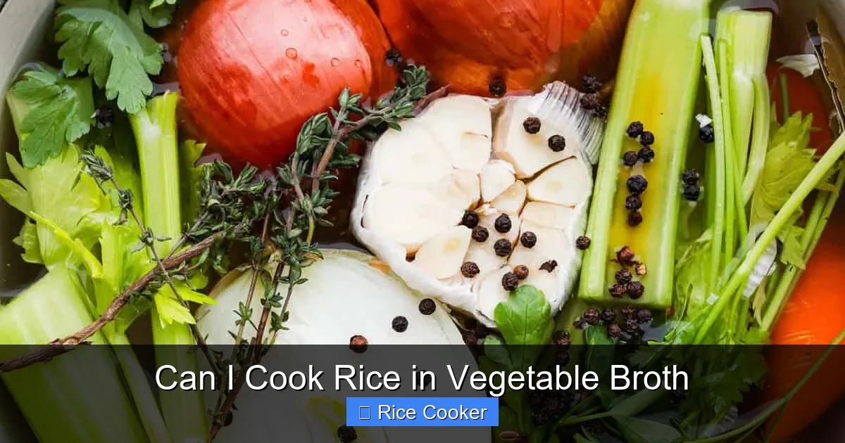 Can I Cook Rice in Vegetable Broth