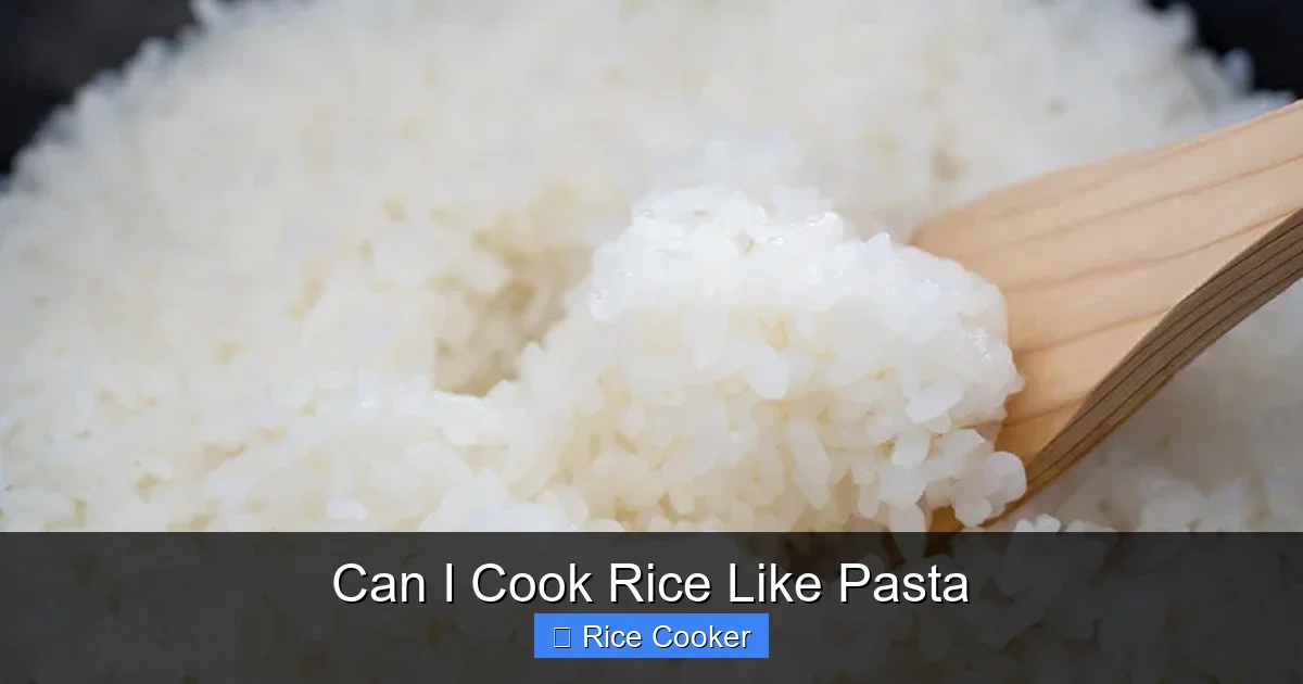 Can I Cook Rice Like Pasta