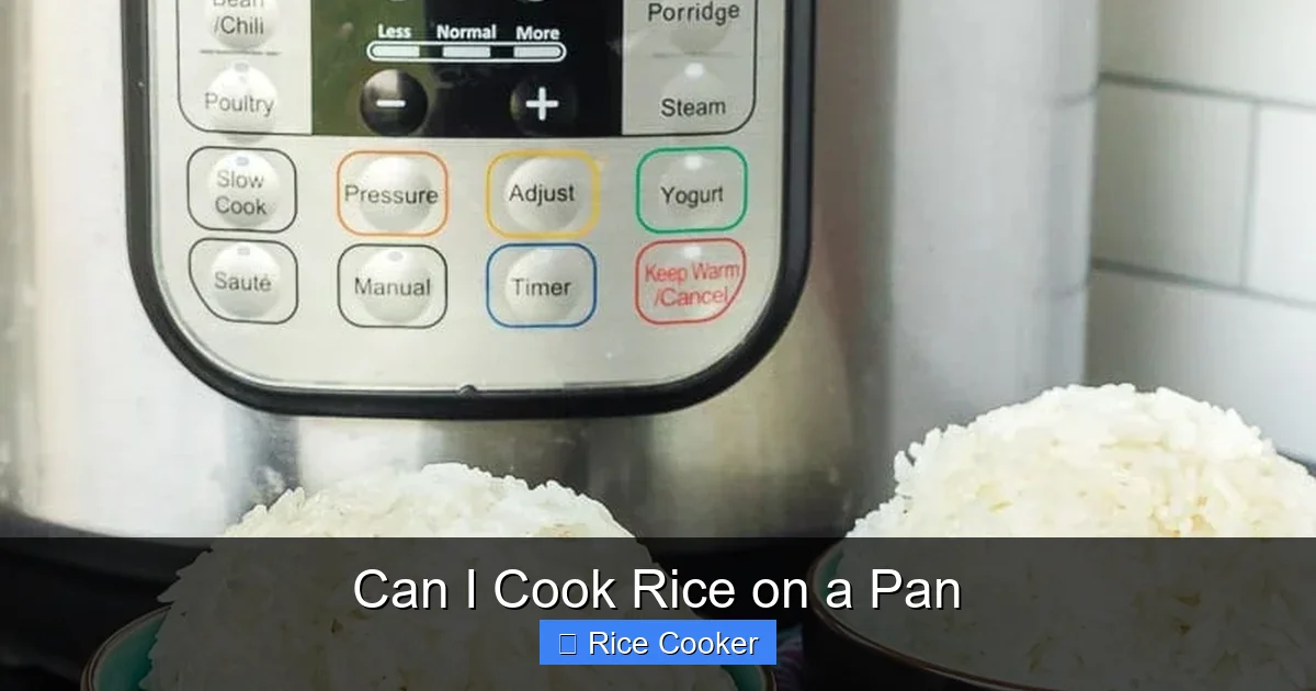 Can I Cook Rice on a Pan