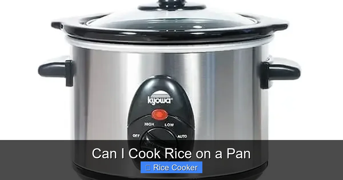 Can I Cook Rice on a Pan