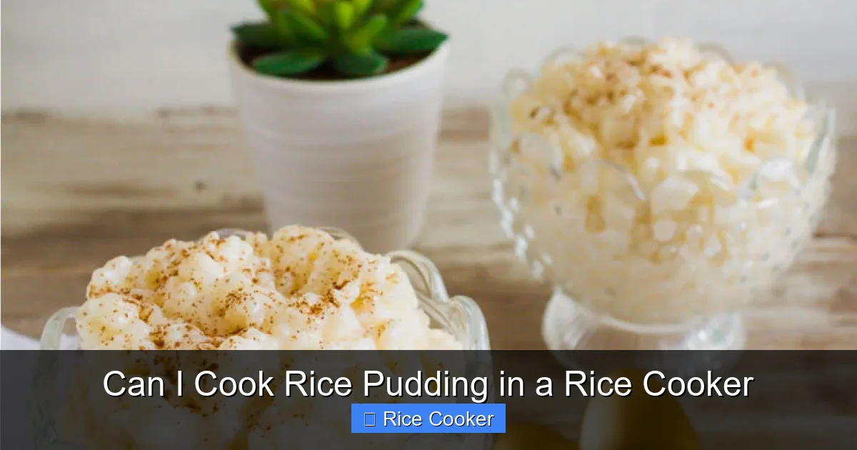 Can I Cook Rice Pudding in a Rice Cooker