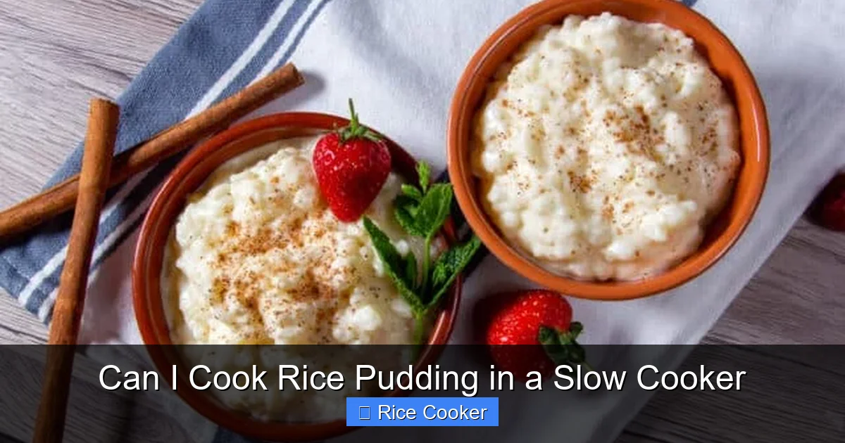 Can I Cook Rice Pudding in a Slow Cooker