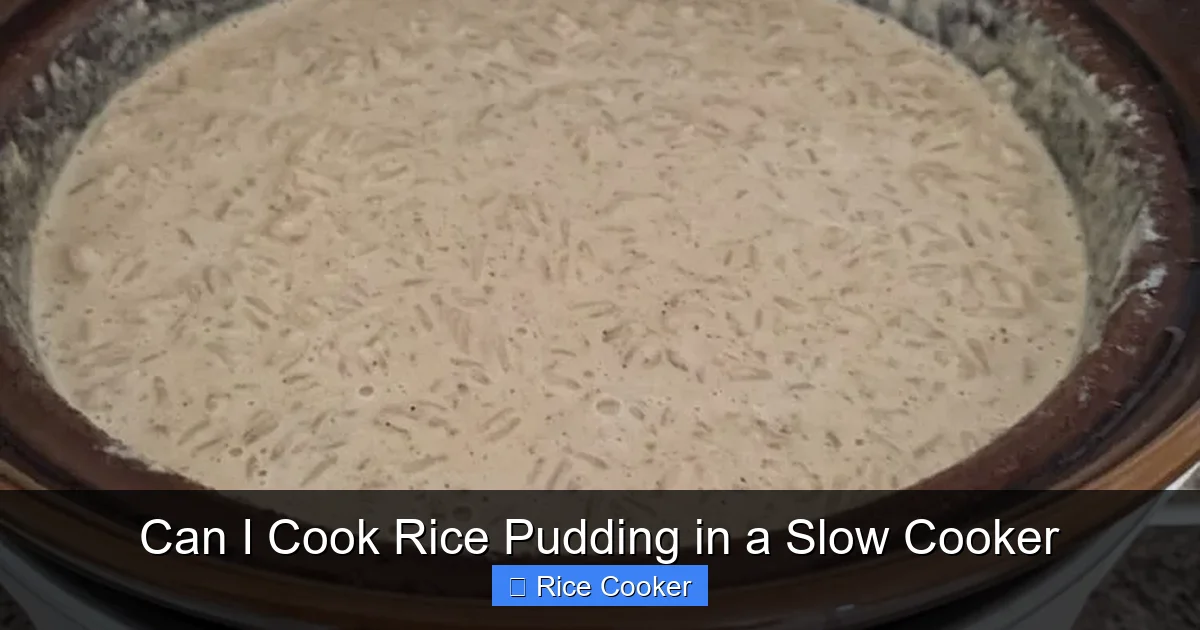 Can I Cook Rice Pudding in a Slow Cooker