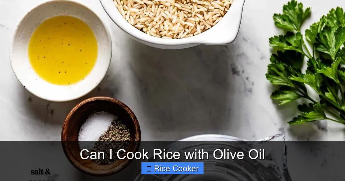Can I Cook Rice with Olive Oil