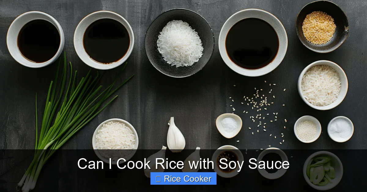 Can I Cook Rice with Soy Sauce