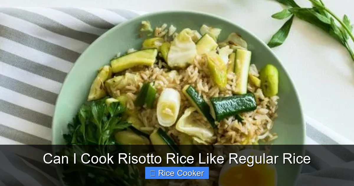 Can I Cook Risotto Rice Like Regular Rice