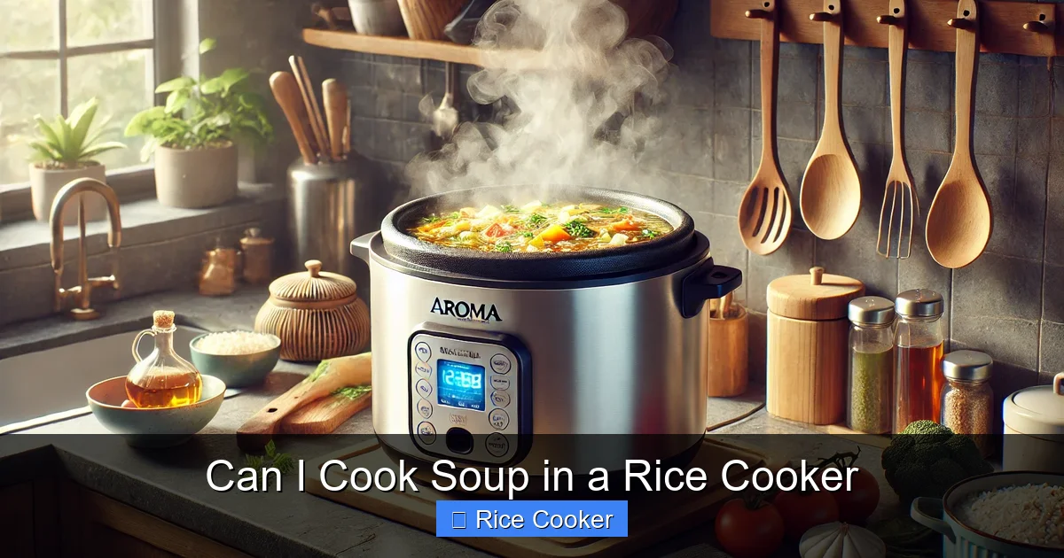 Can I Cook Soup in a Rice Cooker