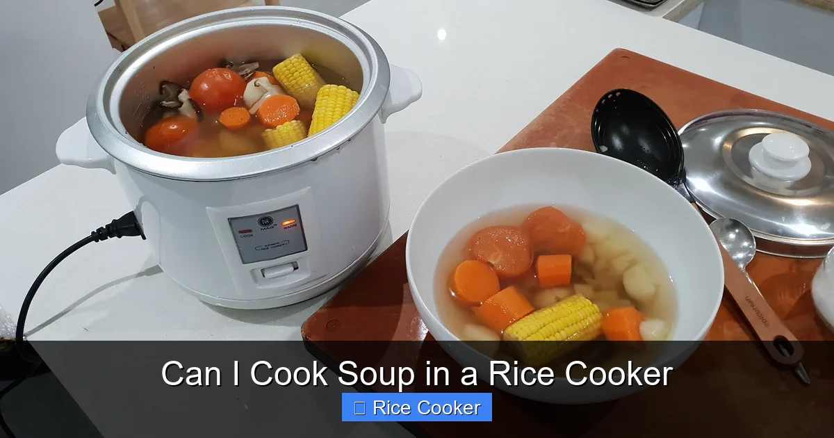 Can I Cook Soup in a Rice Cooker