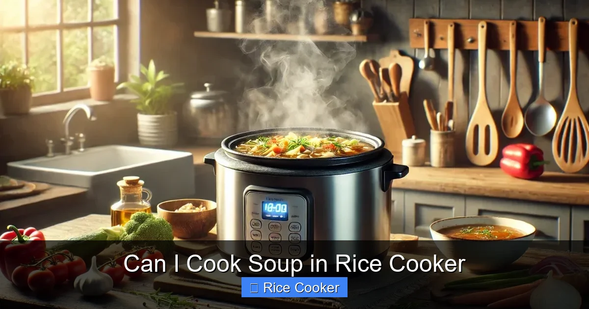 Can I Cook Soup in Rice Cooker