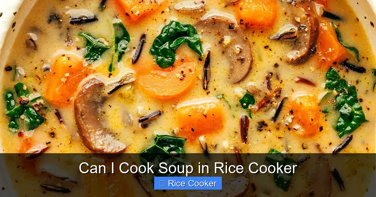 Can I Cook Soup in Rice Cooker