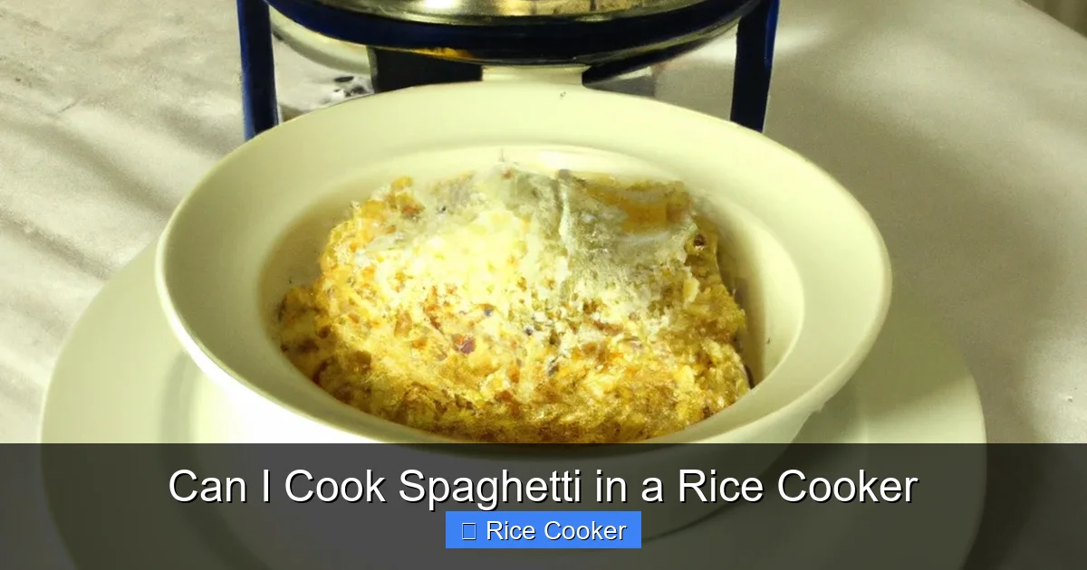 Can I Cook Spaghetti in a Rice Cooker