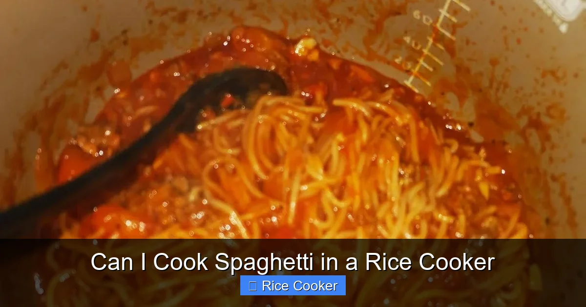 Can I Cook Spaghetti in a Rice Cooker