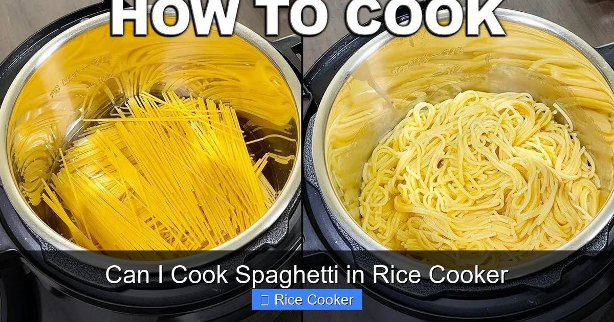 Can I Cook Spaghetti in Rice Cooker