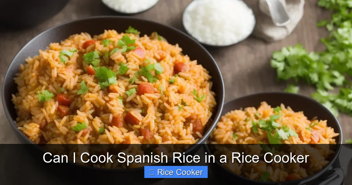 Can I Cook Spanish Rice in a Rice Cooker