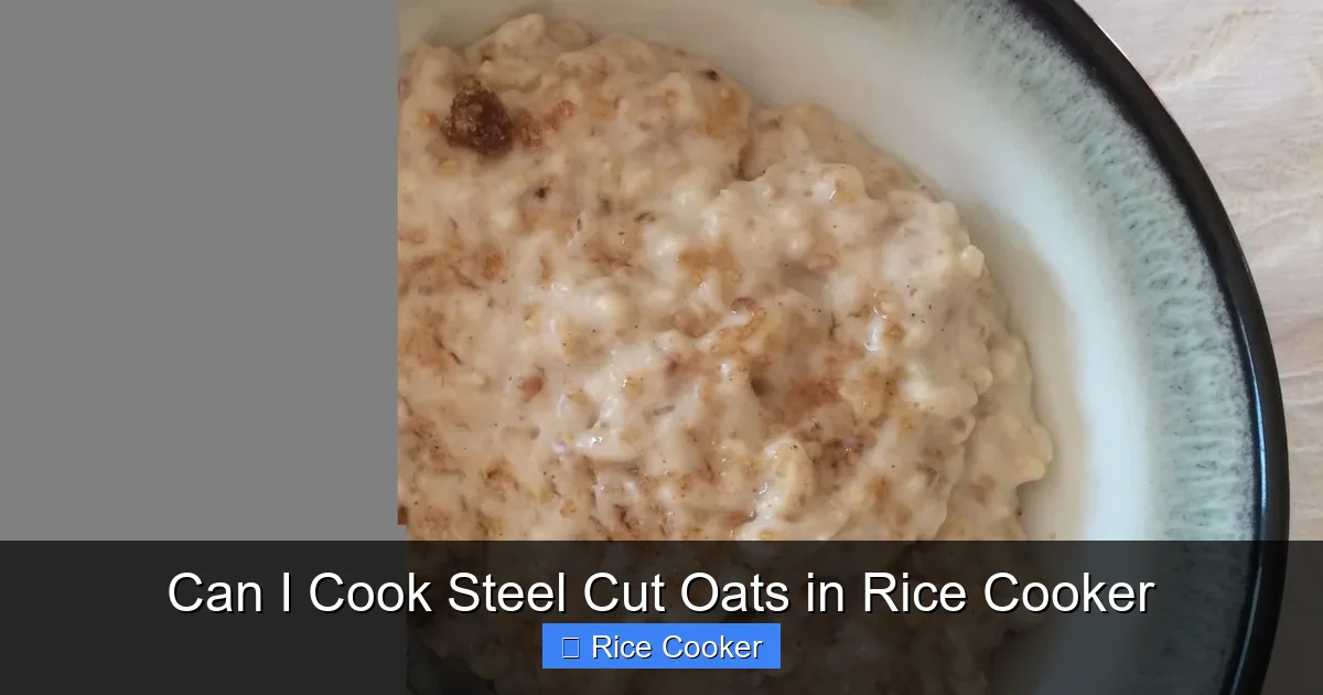 Can I Cook Steel Cut Oats in Rice Cooker