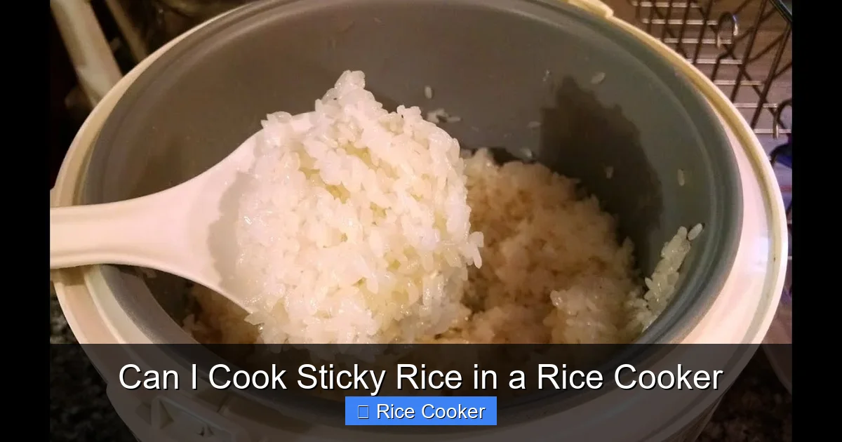 Can I Cook Sticky Rice in a Rice Cooker