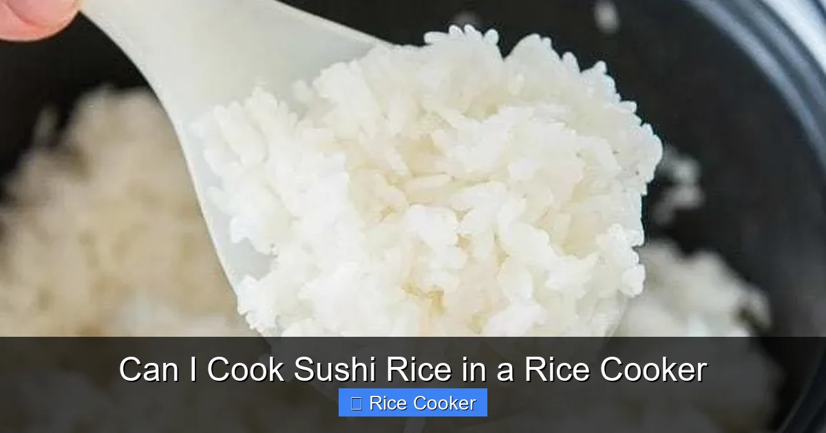Can I Cook Sushi Rice in a Rice Cooker